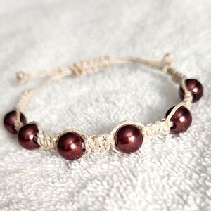 Women Brown Beaded Bracelet